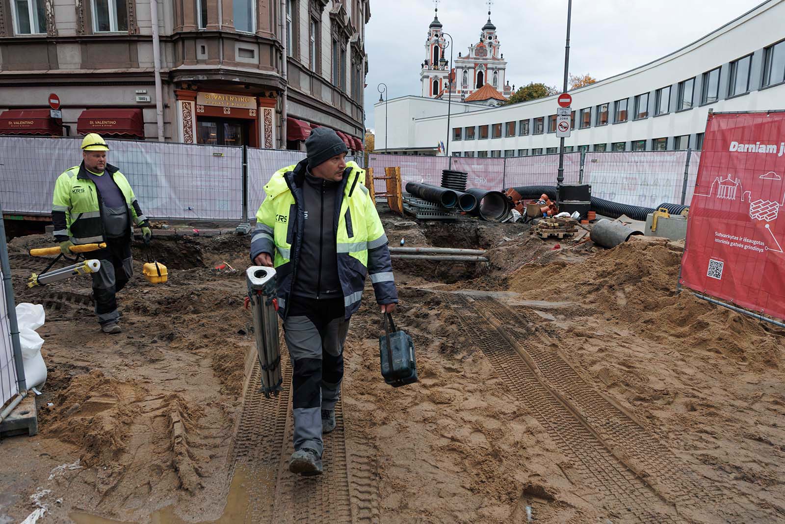 Remont na Starówce Wilna.