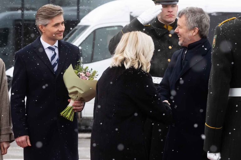 Na lotnisku parę królewską powitał szef litewskiej dyplomacji Kęstutis Budrys.