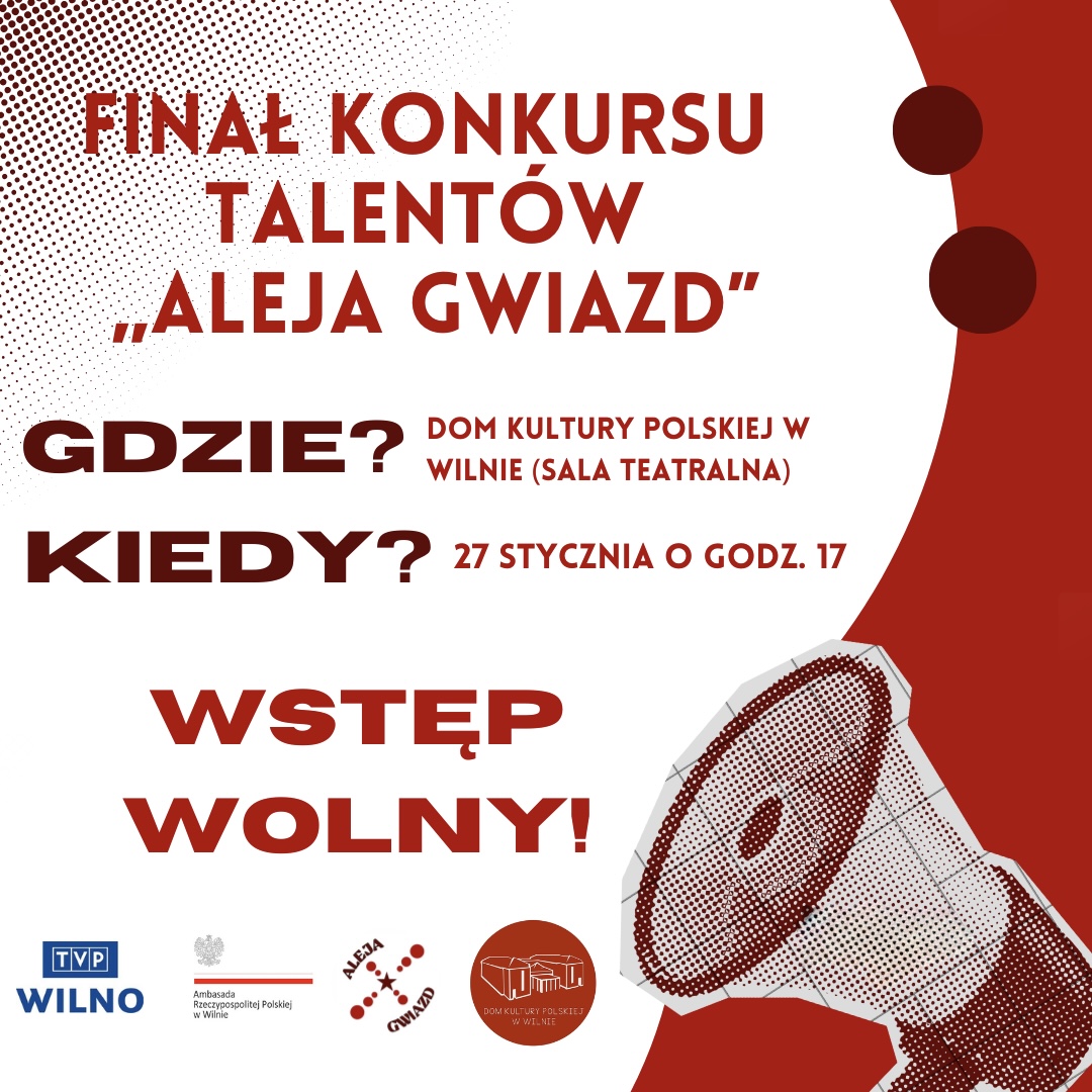 Afisz konkursu talentów pod nazwą „Aleja Gwiazd”.