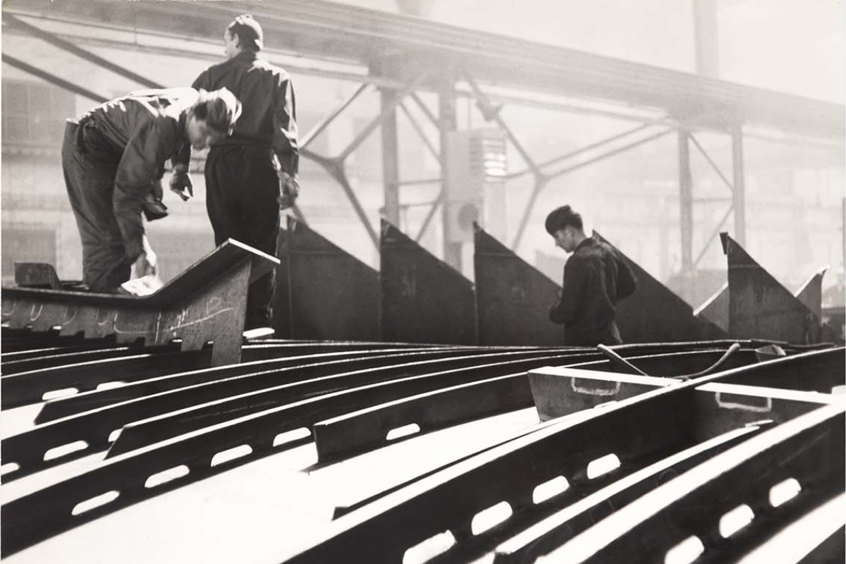 Gdynia-2026-02-07-1 „Geometria wykreślna” (tytuł autorski), Stocznia im. Komuny Paryskiej w Gdyni, 1963.