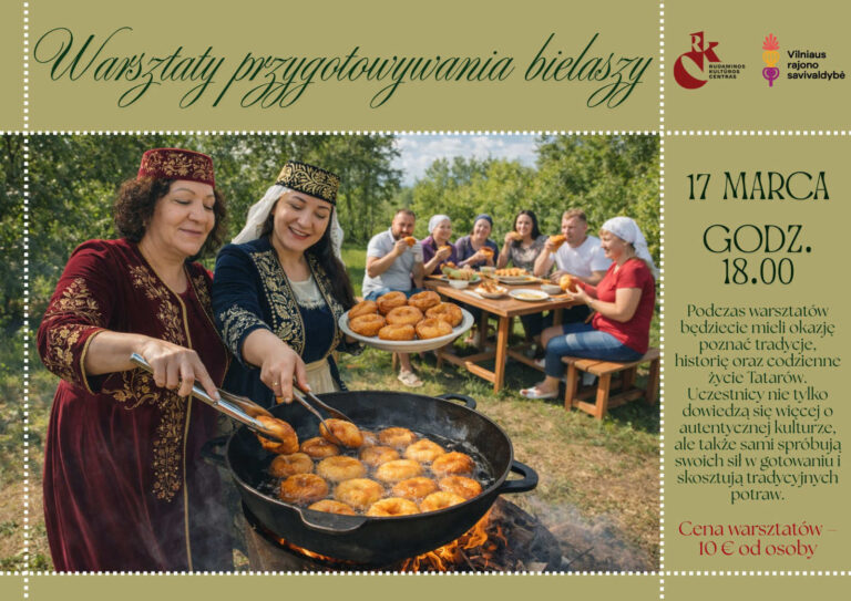 Afisz warsztatów przygotowania bielaszy.