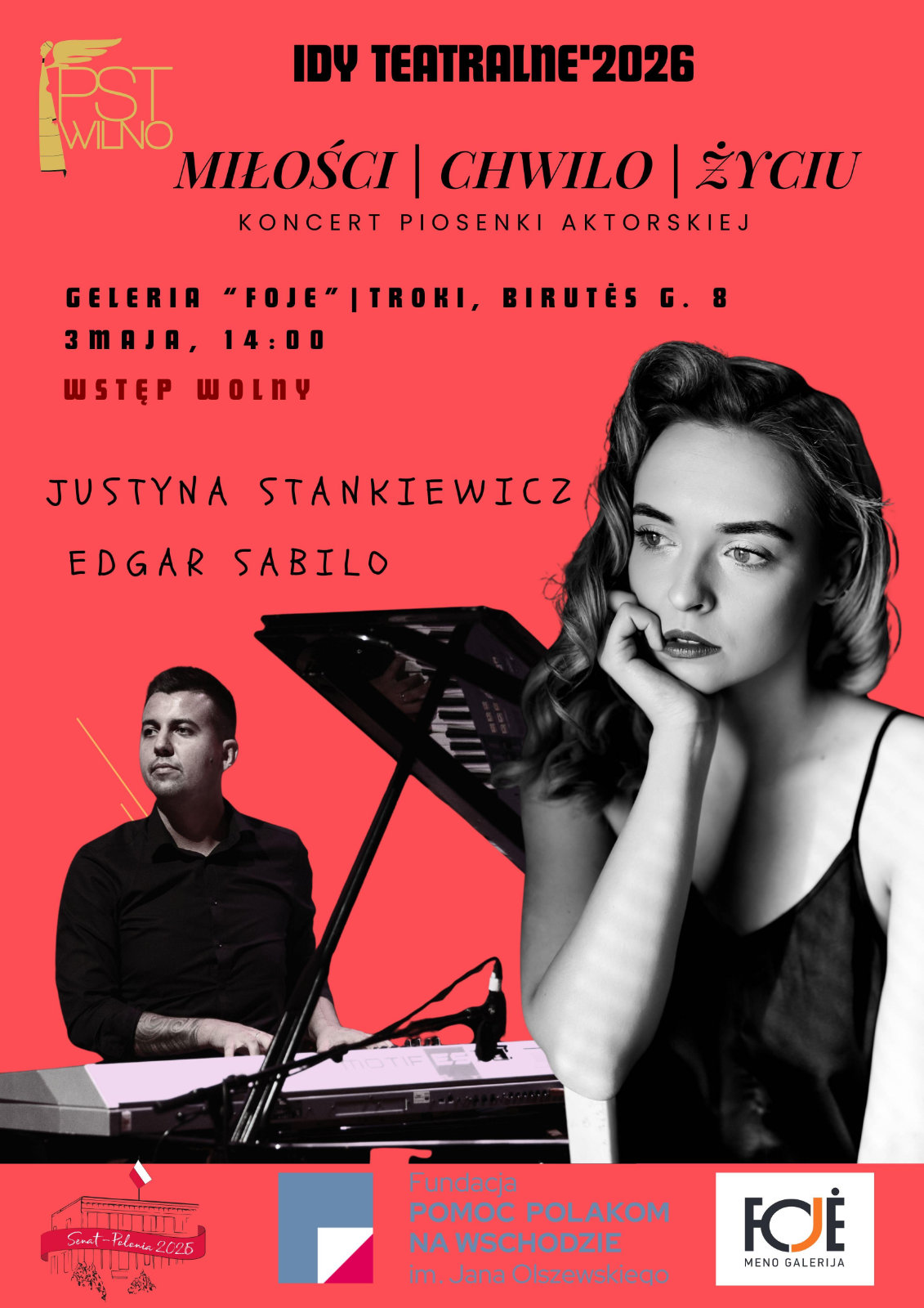 Afisz koncertu „Oh, miłości | chwilo | życiu” .