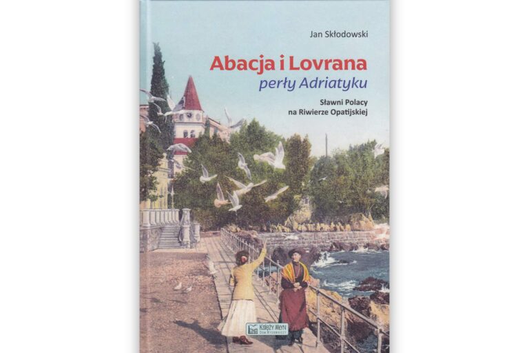 Afisz spotkania autorskiego z Janem Skłodowskim, autorem książki „Sławni Polacy na Riwierze Opatijskiej”.