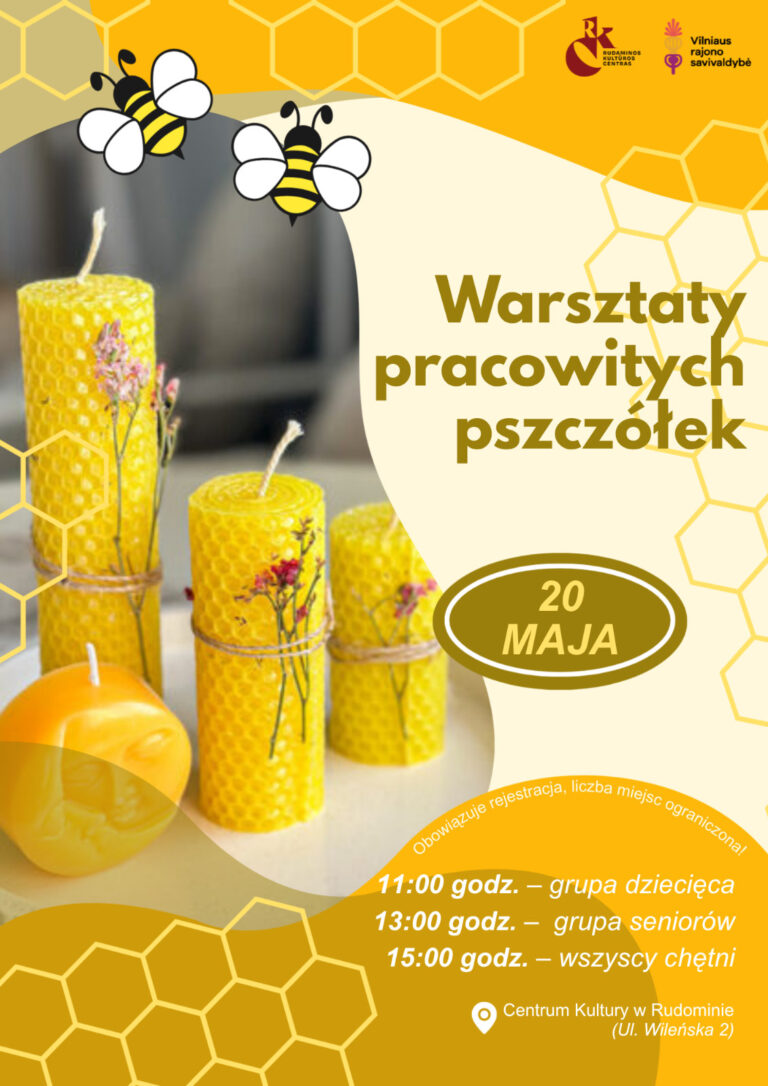 Afisz: „Światowy Dzień Pszczół w Rudominie”!