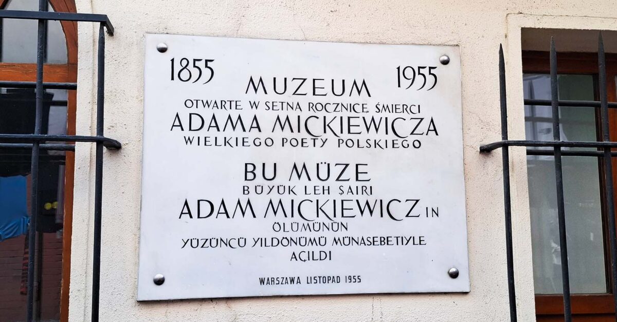 Tu, gdzie odszedł Wieszcz… Śladami Mickiewicza po Stambule