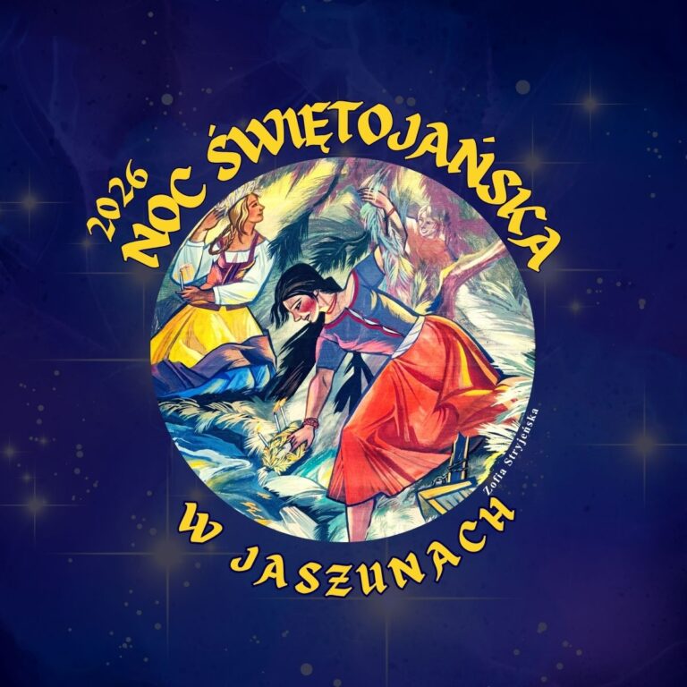 Afisz: „Noc Świętojańska 2026 w Jaszunach”.