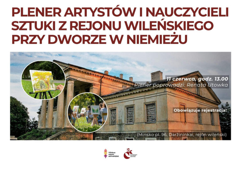 Afisz: „Plener malarski przy dworze w Niemieżu”.