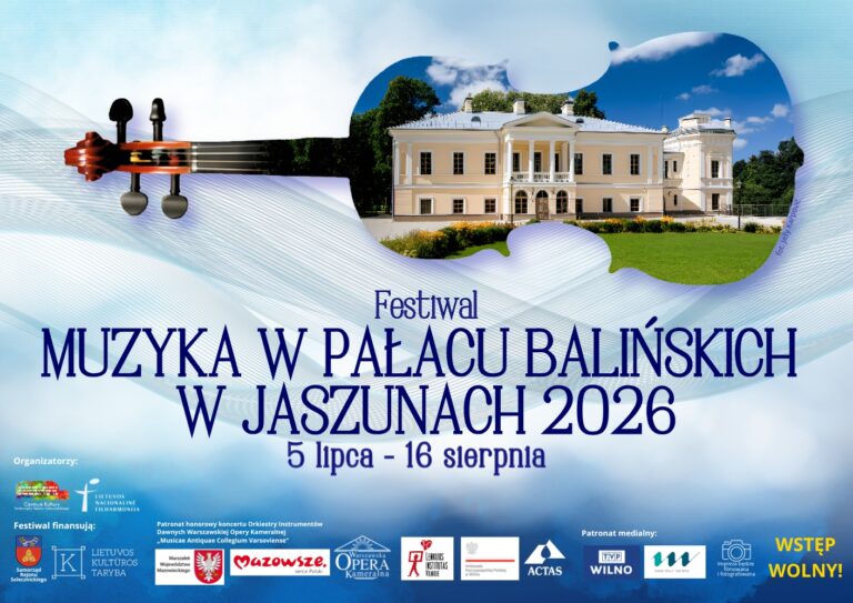 Festiwal „Muzyka w Pałacu Balińskich w Jaszunach 2026” [PROGRAM]