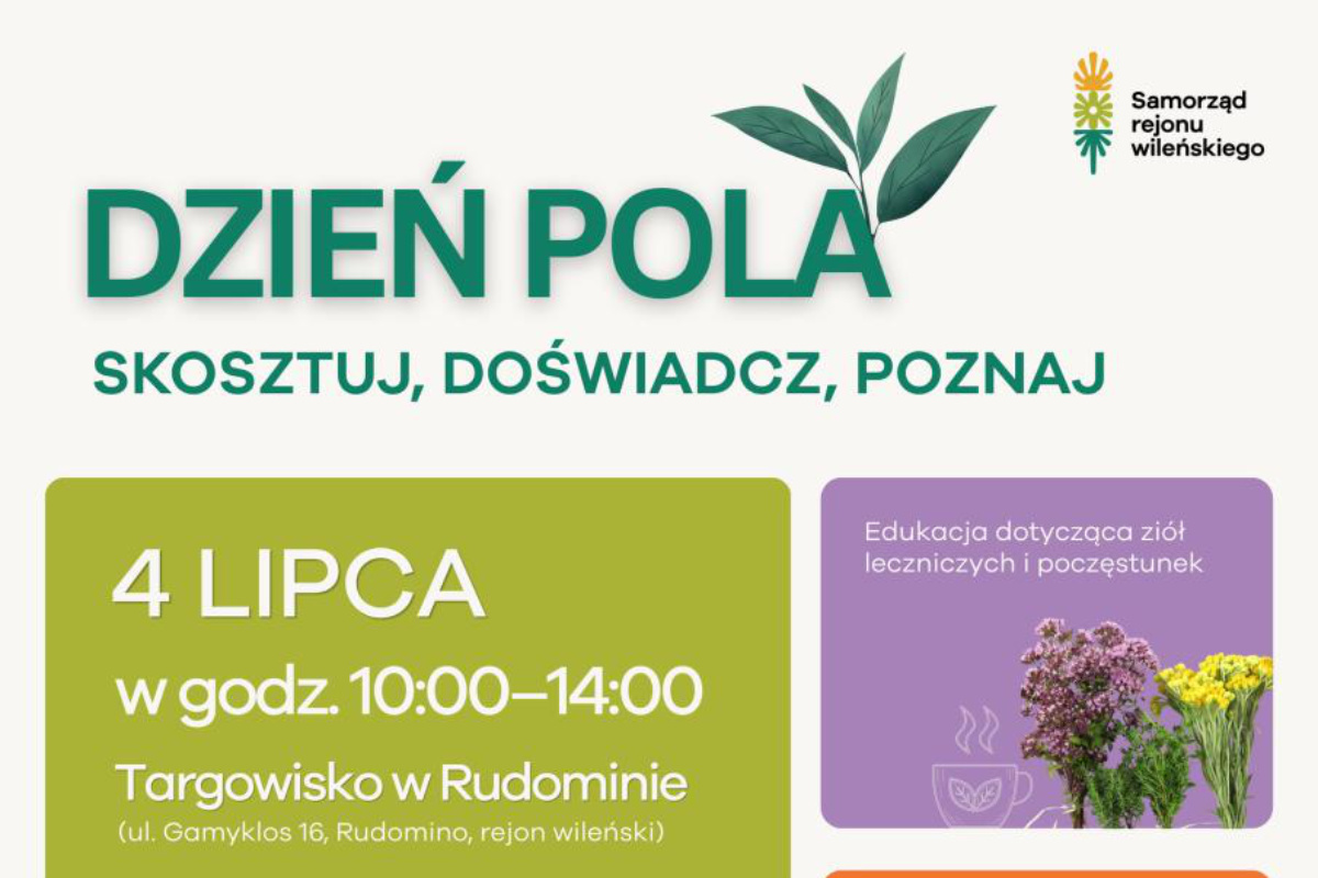 Samorzad-2026-06-18 Afisz: „Dzień Pola w Rudominie”.