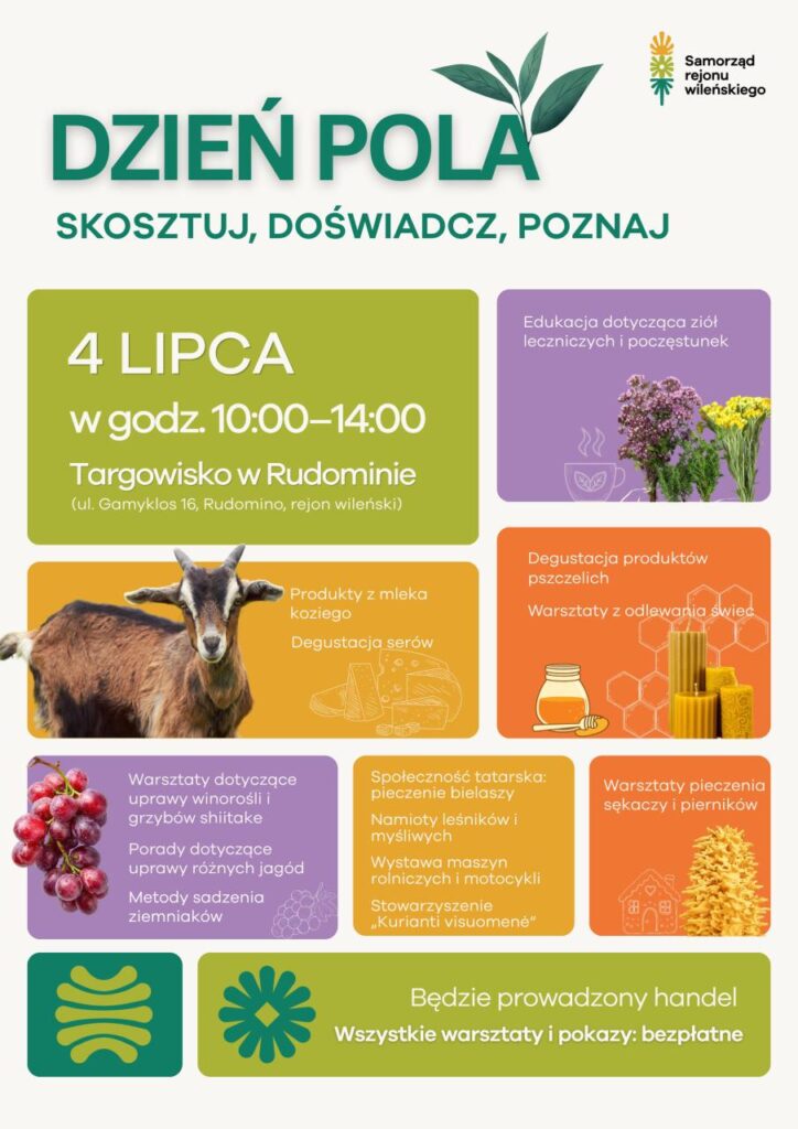 Afisz: „Dzień Pola w Rudominie”.