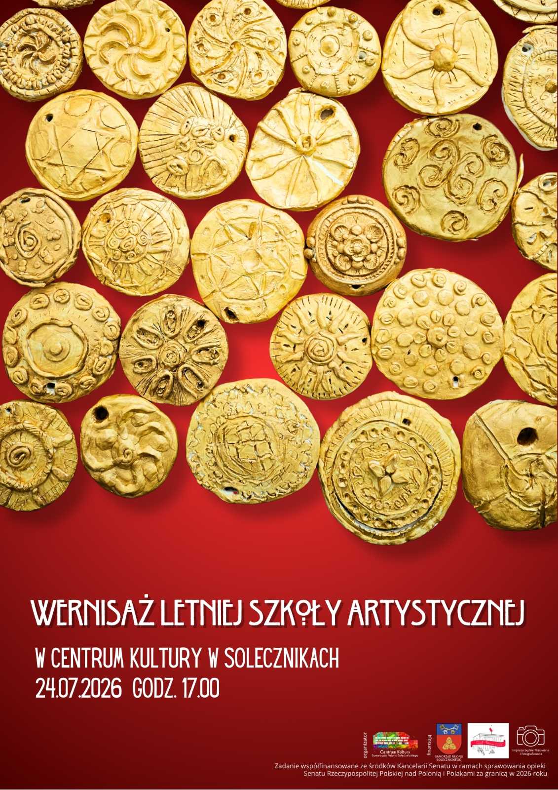Afisz: „Wernisaż Letniej Szkoły Artystycznej w Solecznikach”.