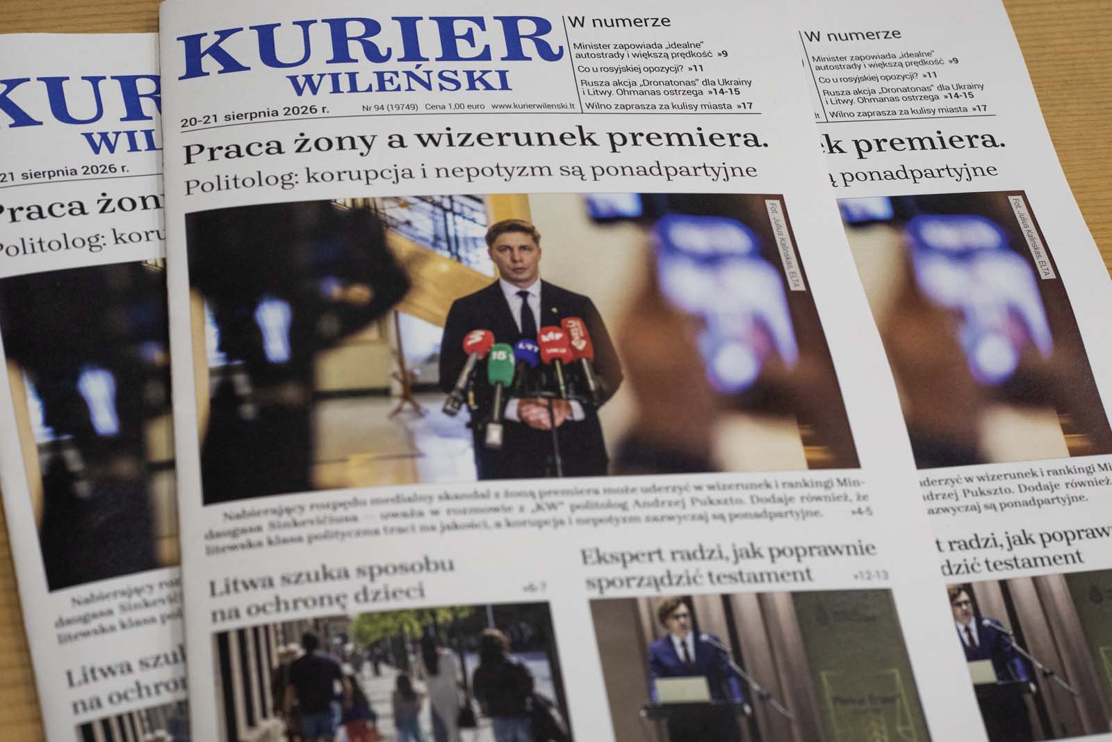 Wydanie codzienne dziennika „Kurier Wileński”.