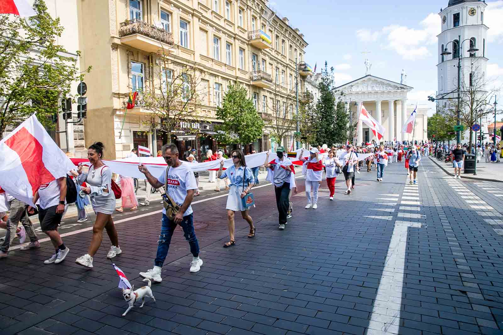 WYDA-bialorus-2026-08-11-2 Białorusini mieszkający na Litwie uczcili szóstą rocznicę masowych protestów przeciwko reżimowi.