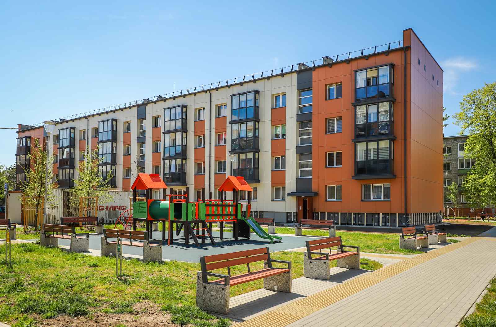 Modernizacja bloków wielomieszkaniowych na Litwie.