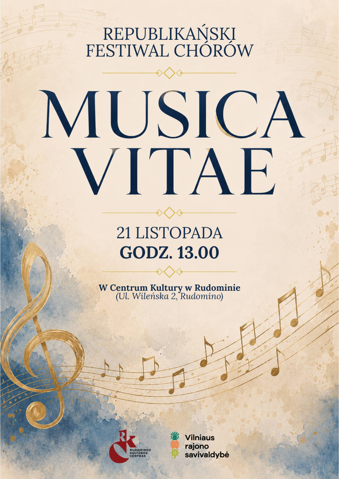 Afisz Republikańskiego Festiwalu Chórów „MUSICA VITAE” 2026.