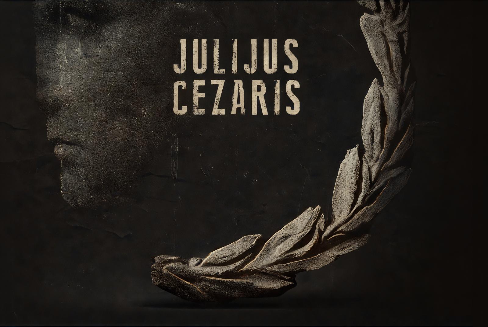 Afisz litewskiej premiery opery „Juliusz Cezar” G. F. Händla.