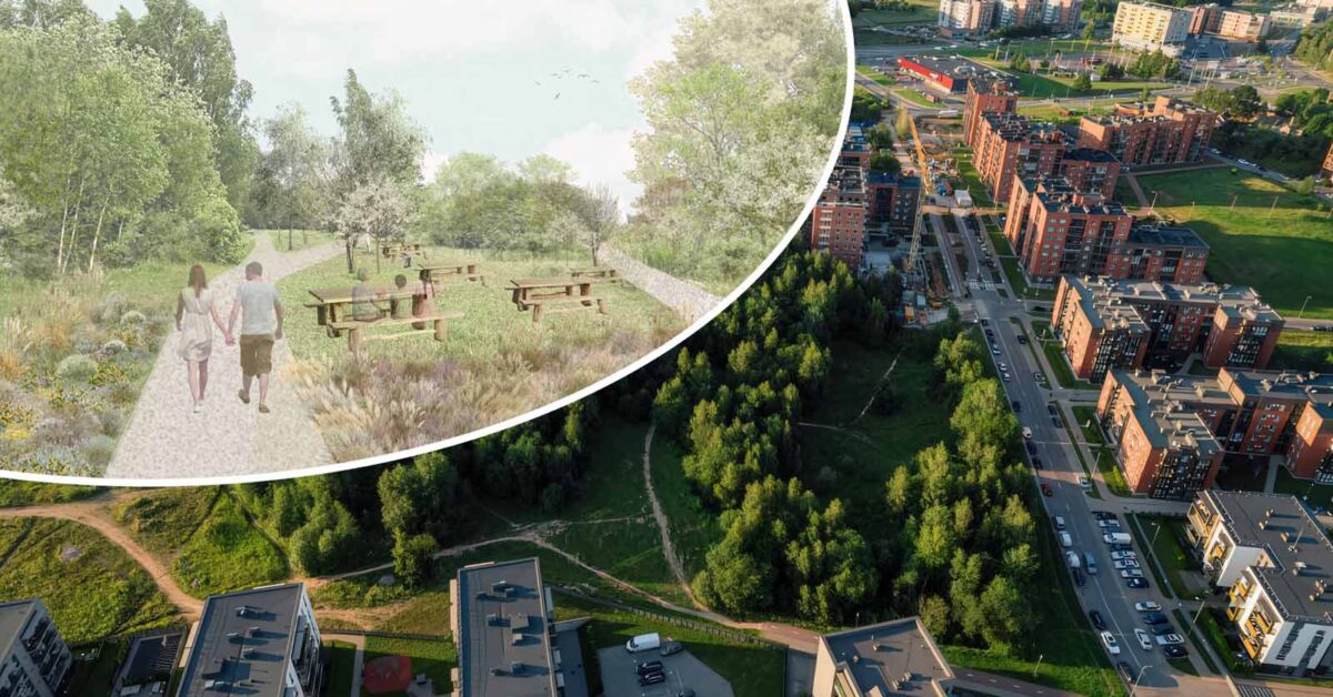 Trzy pomysły na park w Poszyłajciach. Wilnianie już mogą je oglądać